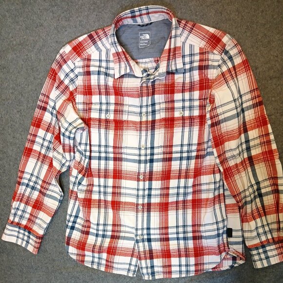 The North Face Mens Heavyweight Flannel Shirt - Large - Preowned - Soft and Warm - Picture 1 of 8